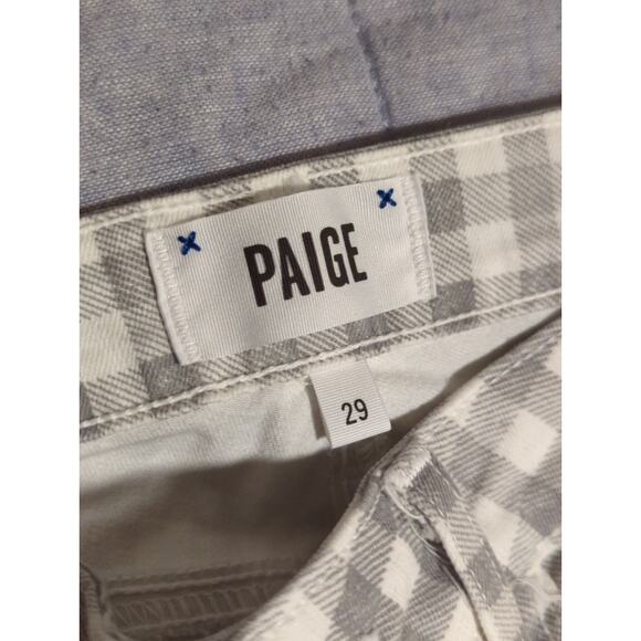Anthropologie Paige Verdugo Ankle Skinny Jeans Gray Gingham size 29 - Picture 6 of 8
